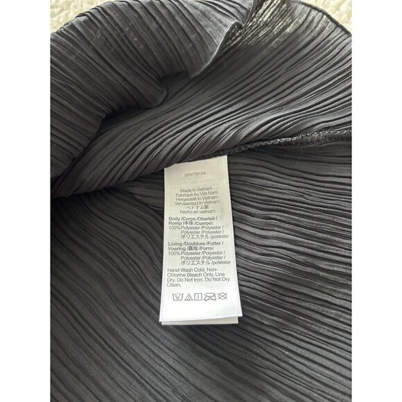 Madewell Simona Plissé Mini Dress in Black Size 14W - Picture 13 of 13